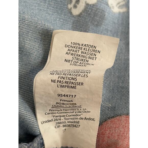 Disney Mickey Mouse Chambray Denim Button-Down Shirt Size 8 UK - Picture 5 of 6